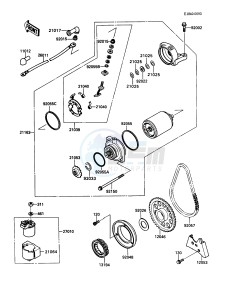 KAF 450 B [MULE 1000] (B1) [MULE 1000] drawing STARTER MOTOR