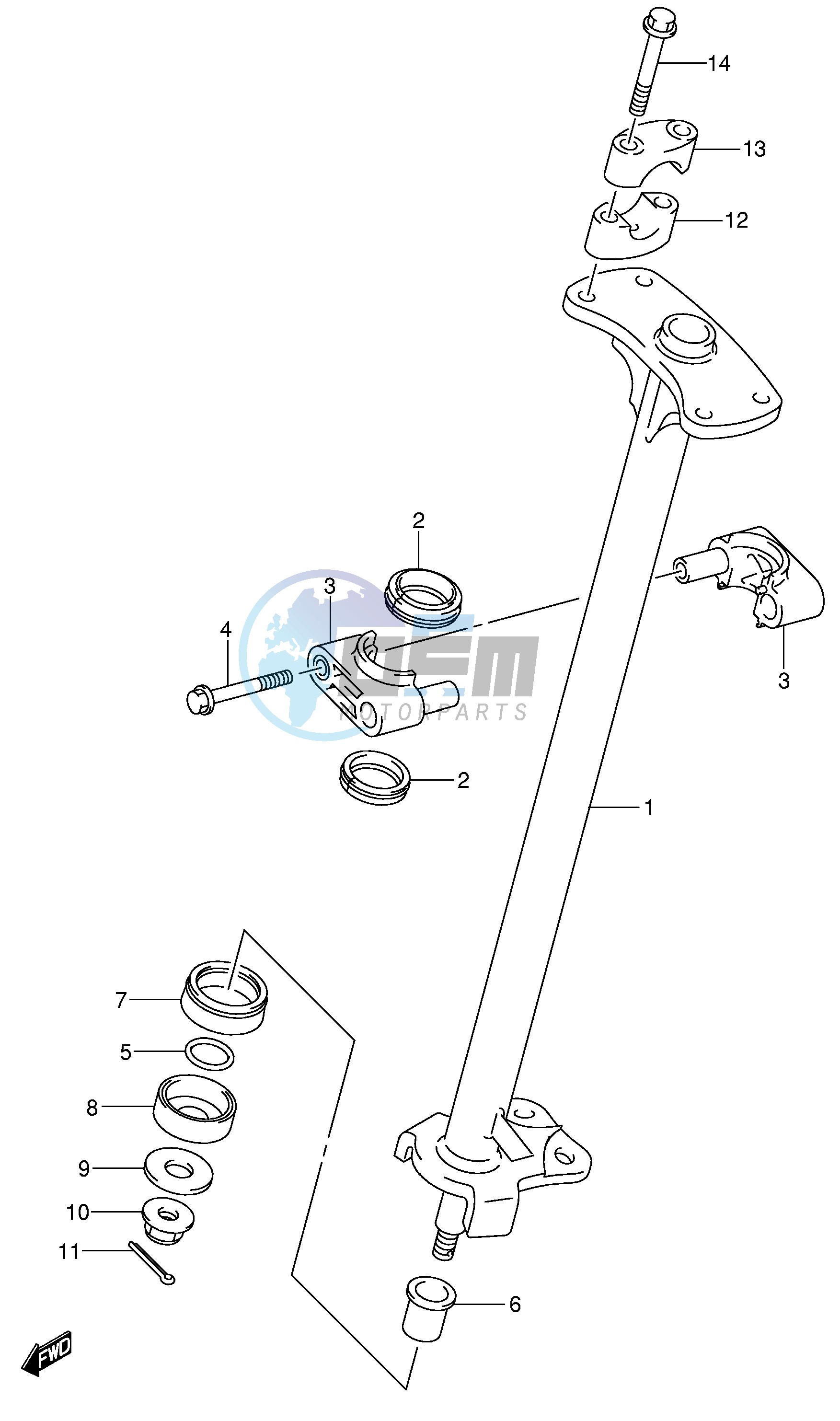 STEERING SHAFT (MODEL K4 K5 K6)