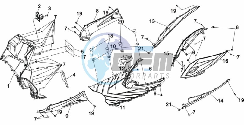 COWLING L / R / FOOTREST