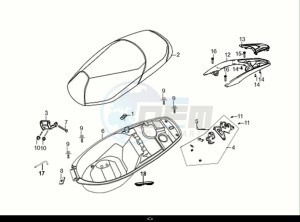 SYMPHONY 50 (XF05W1-IT) (E5) (M1) drawing SEAT - REAR GRIP