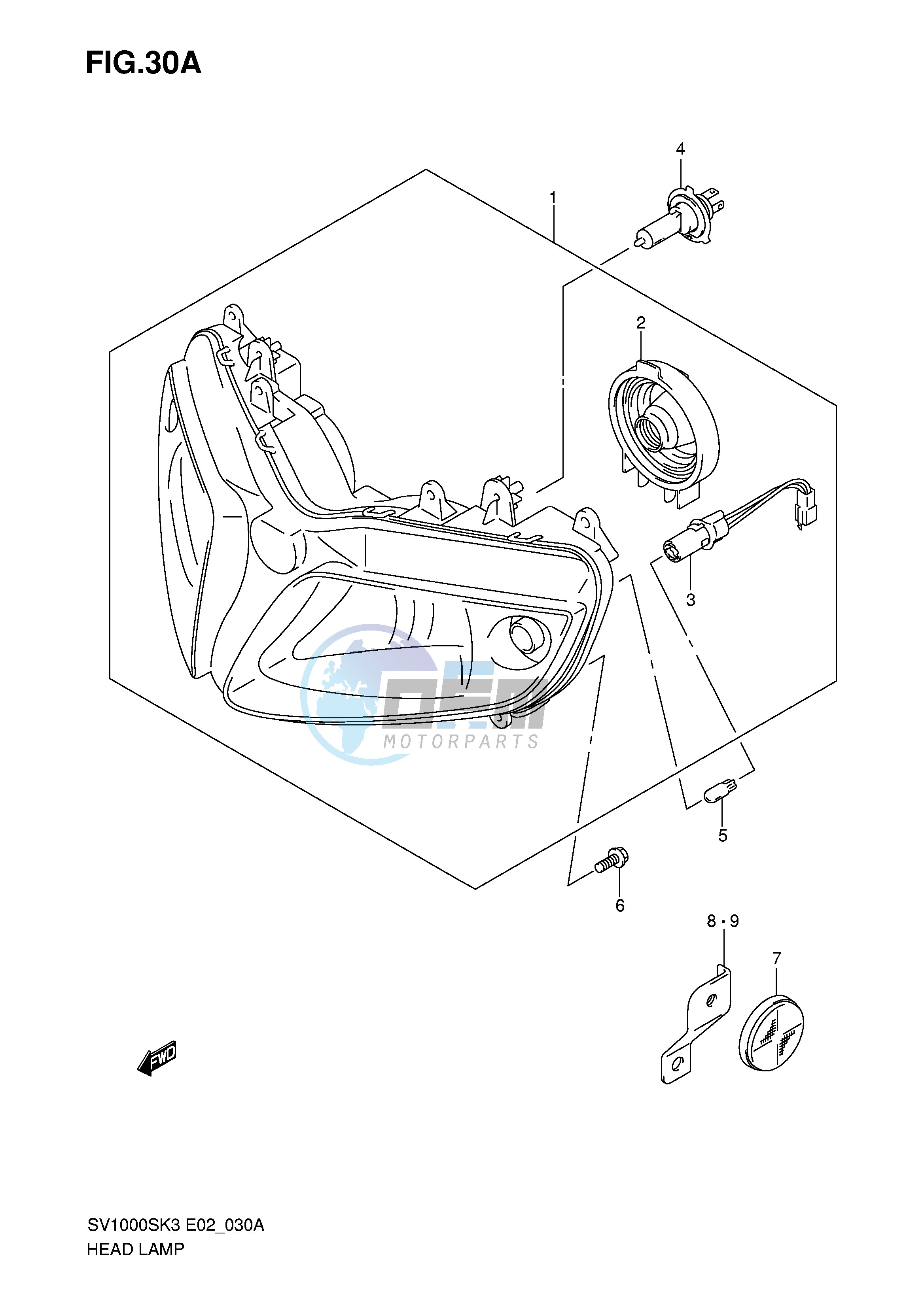 HEADLAMP (SV1000S E24)