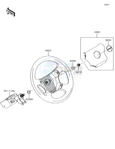 MULE PRO-DX KAF1000EHF EU drawing Steering Wheel