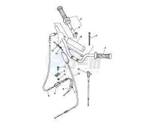 PW 80 drawing STEERING HANDLE AND CABLE