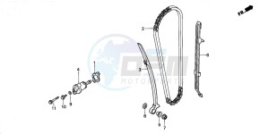 TRX200D FOURTRAX 200 drawing CAM CHAIN