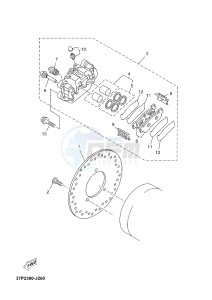 YPR250RA XMAX 250 ABS EVOLIS 250 ABS (2DL7 2DL7) drawing REAR BRAKE CALIPER