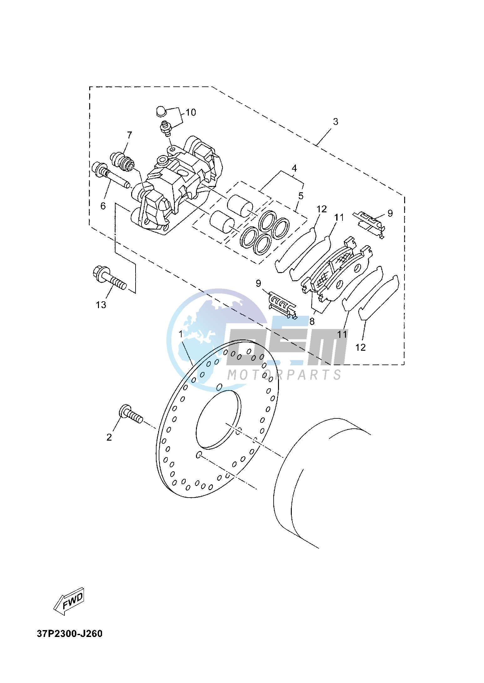 REAR BRAKE CALIPER