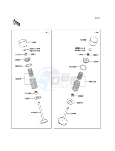 KFX450R KSF450BBF EU drawing Valve(s)