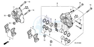 CBR1000RA9 France - (F / ABS CMF HRC MKH) drawing FRONT BRAKE CALIPER