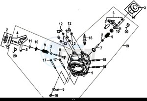 CROX 50 (25 KM/H) (AE05WA-NL) (E4) (L8-M1) drawing CYLINDER HEAD