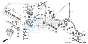 TRX420FPMA U / PS 4WD drawing FR. BRAKE MASTER CYLINDER