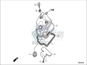 CRF250RH Europe Direct - (ED) drawing CYLINDER HEAD COVER