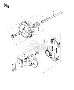 KD 80 A [KD80] (A1-A2) [KD80] drawing FRONT HUB_BRAKE