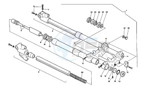 Tuareg Rally 50 drawing Front fork i.m. b/c/d