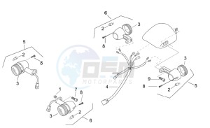 Scarabeo 50 2t e2 (eng. piaggio) drawing Turn indicators