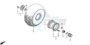 TRX300FW FOURTRAX 300 4X4 drawing REAR WHEEL