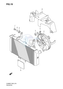 DL650 (E2) V-Strom drawing RADIATOR