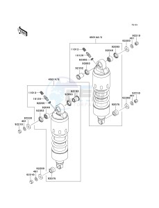 VN 1600 B [VULCAN 1600 MEAN STREAK] (B6F-B8FA) B7FA drawing SUSPENSION_SHOCK ABSORBER