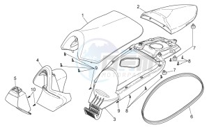 SR 50 ie AND carb. USA drawing Saddle - Handle