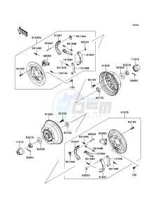 MULE_600 KAF400BEF EU drawing Rear Hub