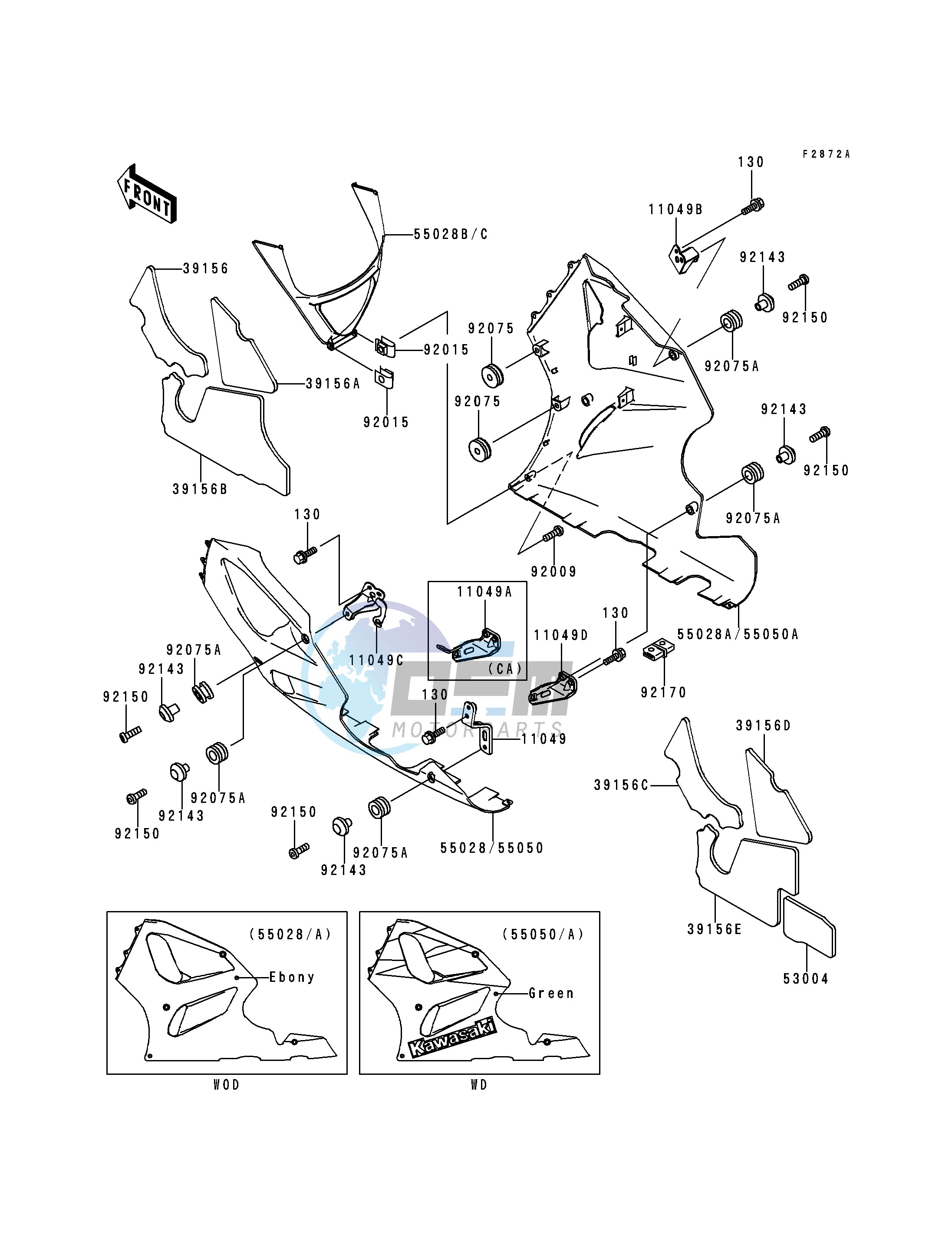 COWLING LOWERS -- ZX750-P2- -