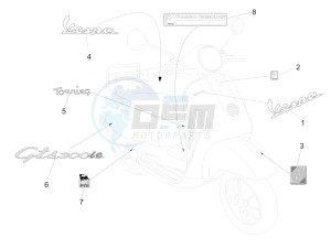 GTS 300 ie Touring drawing Plates - Emblems