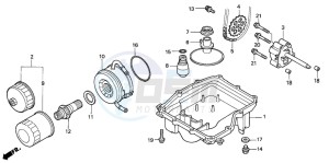 CBR600F4 drawing OIL PAN/OIL PUMP