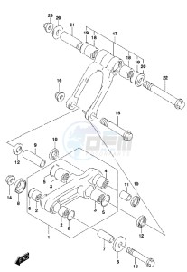 RM85L drawing REAR CUSHION LEVER