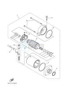 YXM700E YXM700PHE MP 700 EPS (1XP9) drawing STARTING MOTOR