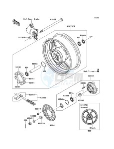 Z750R ABS ZR750PCF UF (UK FA) XX (EU ME A(FRICA) drawing Rear Hub