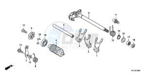 CBR250RB drawing GEARSHIFT DRUM