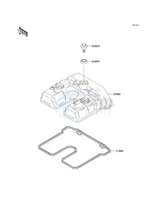 KLX300 A [KLX300R] (A10) A10 drawing CYLINDER HEAD COVER