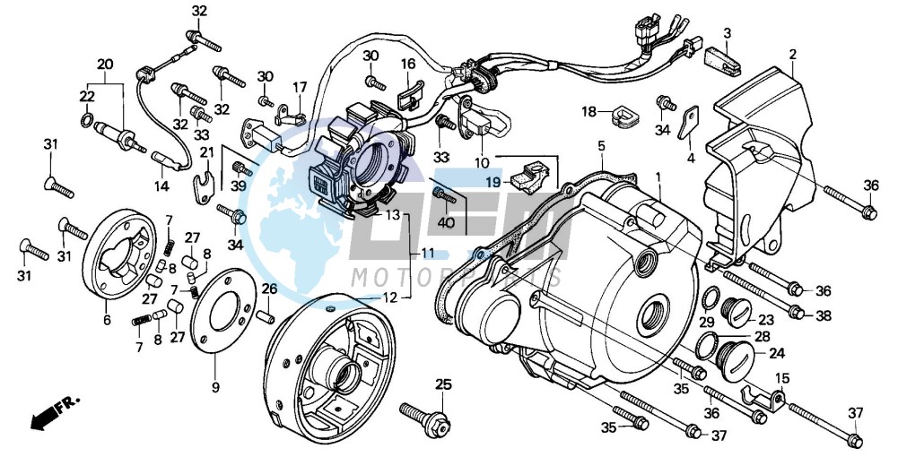 LEFT CRANKCASE COVER/ GENERATOR