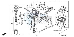 TRX250TEA Europe Direct - (ED / EC) drawing CARBURETOR