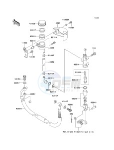 VN 1600 F [VULCAN 1600 MEAN STREAK] (6F) F6F drawing REAR MASTER CYLINDER