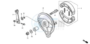 VT125C drawing REAR BRAKE PANEL