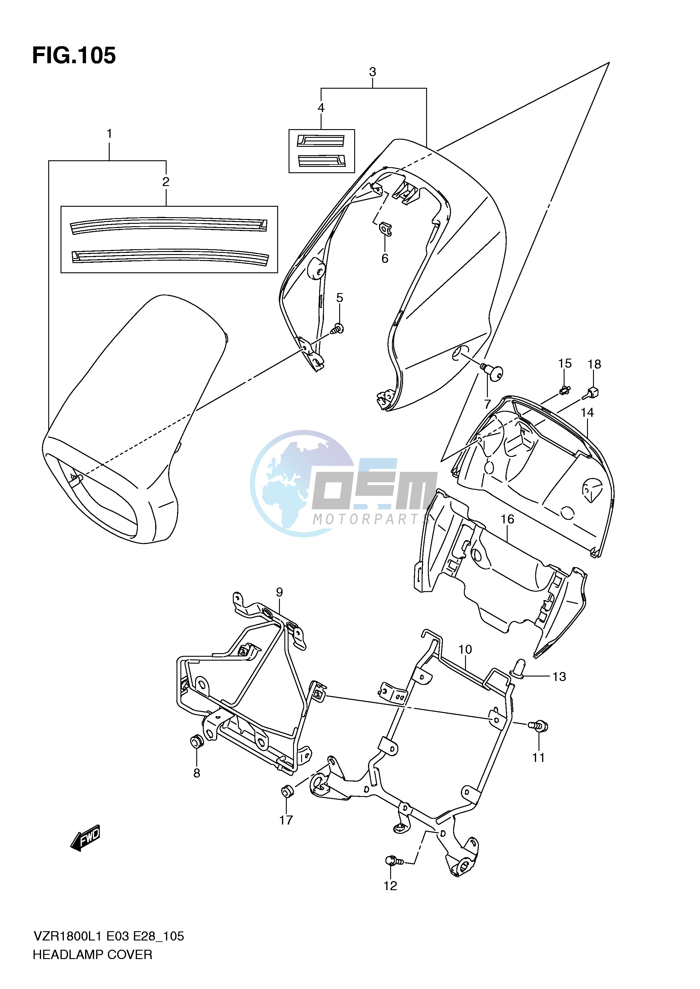 HEADLAMP COVER (VZR1800ZL1 E33)