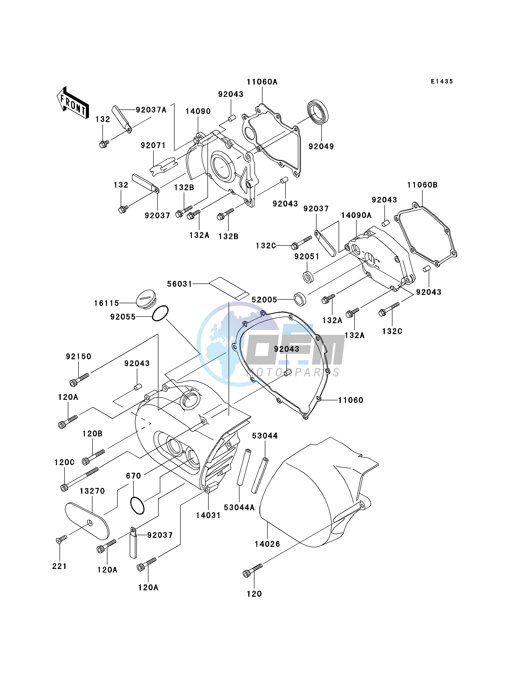 LEFT ENGINE COVER-- S- -