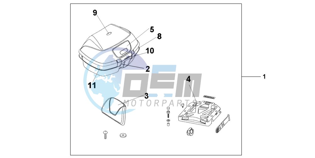 TOP BOX 45L CYNOS GREY METALLIC