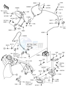 NINJA ZX-10R ZX1000SJFA XX (EU ME A(FRICA) drawing Brake Piping