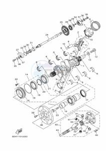 YXZ1000ETS YXZ1000ET (BAS5) drawing CRANKSHAFT & PISTON