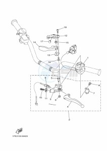 YFM700R (BCXS) drawing HANDLE SWITCH & LEVER