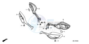 CBR1000RR9 UK - (E / MME) drawing BACK MIRROR