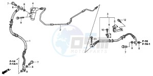 FES125 S-WING drawing REAR BRAKE PIPE (FES125)(FES150)