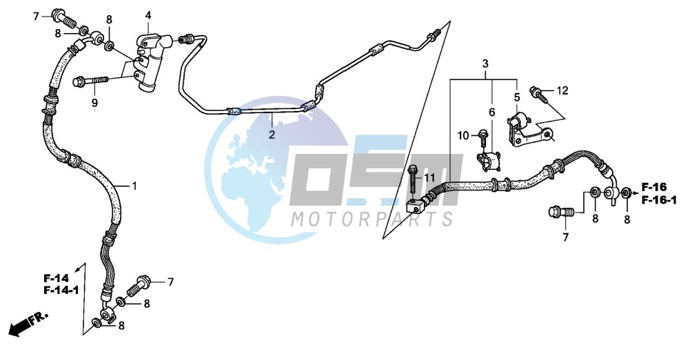 REAR BRAKE PIPE (FES125)(FES150)