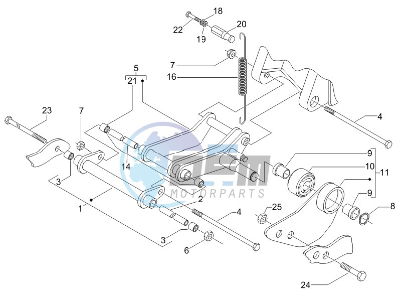 Swinging arm