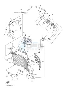 YZF-R1 998 R1 (2CR1 2CR2) drawing RADIATOR & HOSE