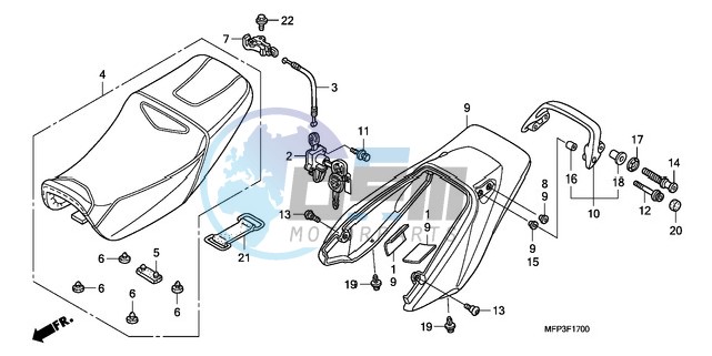 SEAT/REAR COWL