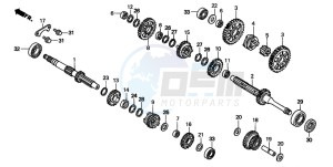 TRX250 TRX250 FOURTRAX drawing TRANSMISSION