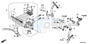 CB500XAE CB500X ABS UK - (E) drawing FRONT BRAKE MASTER CYLINDER (ABS)