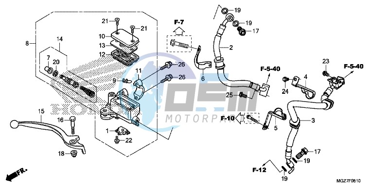 FRONT BRAKE MASTER CYLINDER (ABS)